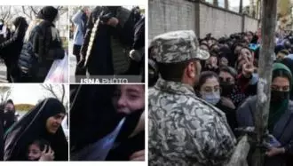 حمله نیروی سرکوبگر انتظامی به بانوان-مقابل ورزشگاه مشهد