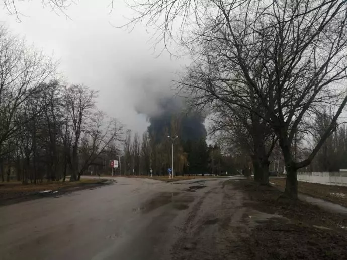 حملات هوایی به منطقه چرنیهیو اوکراین
