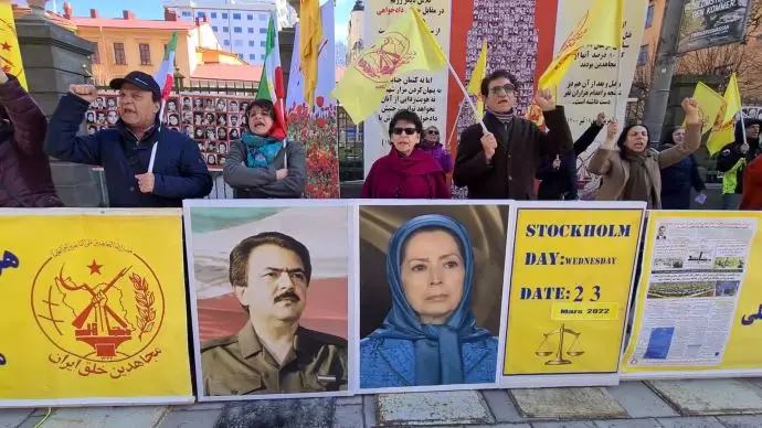 تظاهرات ایرانیان آزاده و بستگان شهیدان سربه‌دار - استکهلم - چهارشنبه ۳فروردین۱۴۰۱ - 1