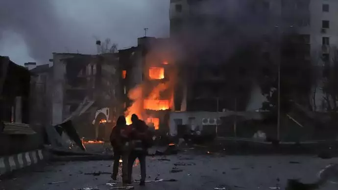 بمباران شهرهای اوکراین توسط روسیه