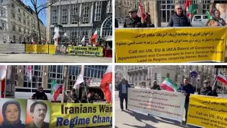 وین - تظاهرات ایرانیان آزاده همزمان با اجلاس اتمی 