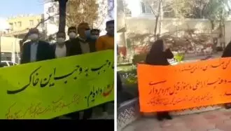تجمع اعتراضی جمعی از اهالی روستای پادوک شهرستان گچساران