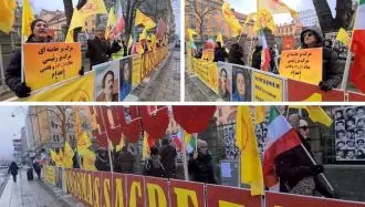 تظاهرات ایرانیان آزاده و بستگان شهیدان سربه‌دار در استکهلم 