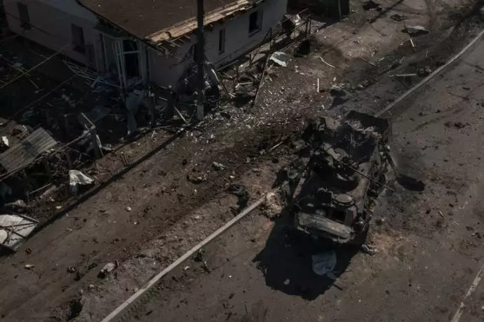انهدام تانکهای روسی توسط رزمندگان اوکراینی