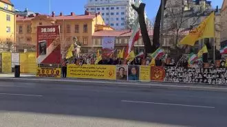 تظاهرات ایرانیان آزاده و بستگان شهیدان سربه‌دار در استکهلم - پنجشنبه ۴فروردین۱۴۰۱
