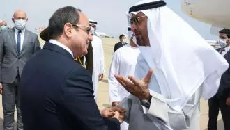 ولیعهد امارات و رئیس جمهور مصر در قاهره