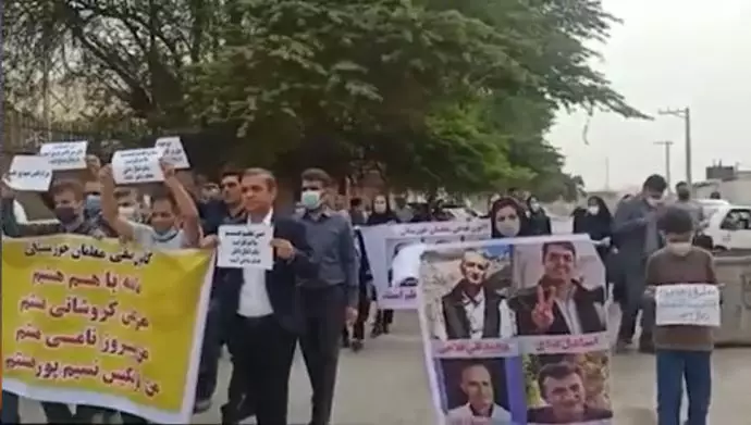 تجمع اعتراضی معلمان خوزستان