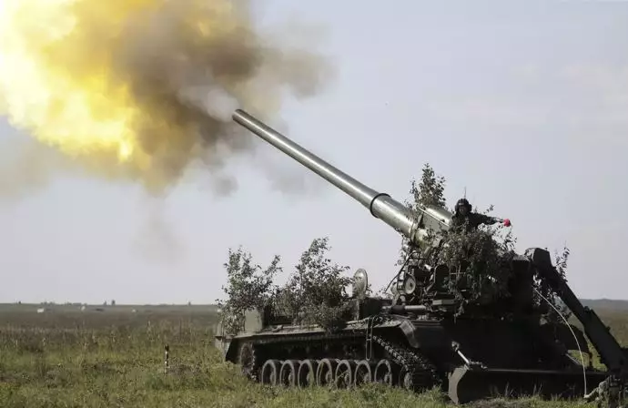 شلیک توپهای خودکششی اوکراین