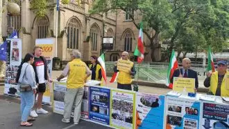 کارزار جنبش دادخواهی قتل‌عام ۶۷ - فراخوان برای محاکمه خامنه‌ای و رئیسی جلاد در سیدنی