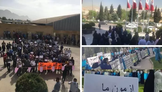 تجمع اعتراضی دانشجویان پزشکی مقابل وزارت بهداشت،مدافعان سلامت در لرستان و کارکنان شرکت مناطق نفت‌خیز جنوب