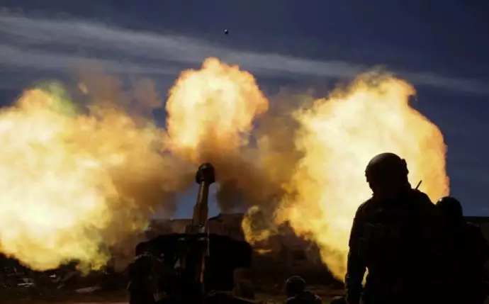 شلیک توپخانه توسط نیروهای اوکراین