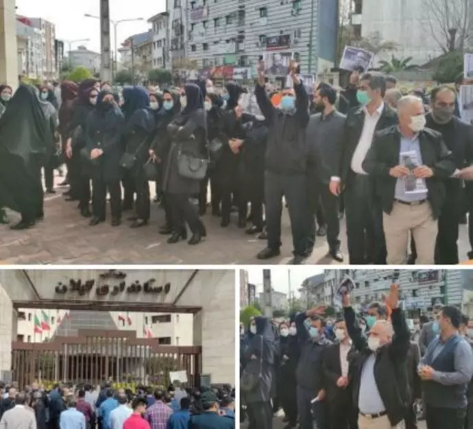 -تجمع اعتراضی کارکنان شهرداری رشت