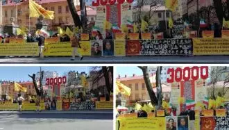 تظاهرات ایرانیان آزاده و هواداران مجاهدین در استهکلم سوئد