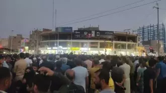 تظاهرات مردم خرمشهر با شعار علیه رئیسی و خامنه‌ای