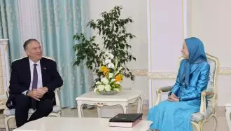 دیدار  خانم مریم رجوی با پمپئو وزیر خارجه پیشین آمریکا