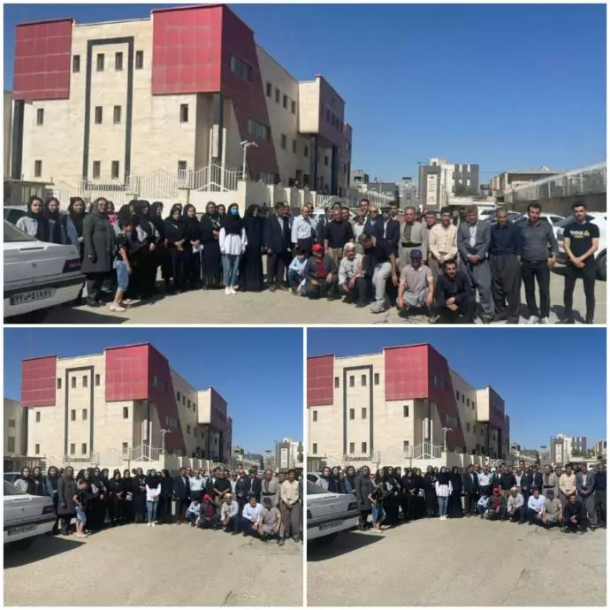 -تجمع اعتراضی معلمان و فعالان صنفی مریوان در همبستگی با معلمان زندانی