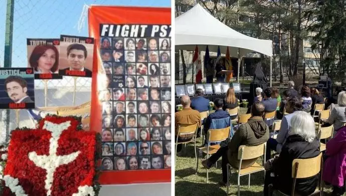 مراسم یادبود خاطره قربانیان هواپیمای اوکراینی در دانشگاه آلبرتا