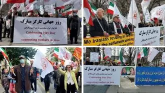 تظاهرات ایرانیان آزاده به مناسبت روز جهانی کارگر