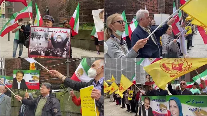 -تظاهرات یاران شورشگر، هواداران مجاهدین و مقاومت ایران در هامبورگ آلمان، - 1
