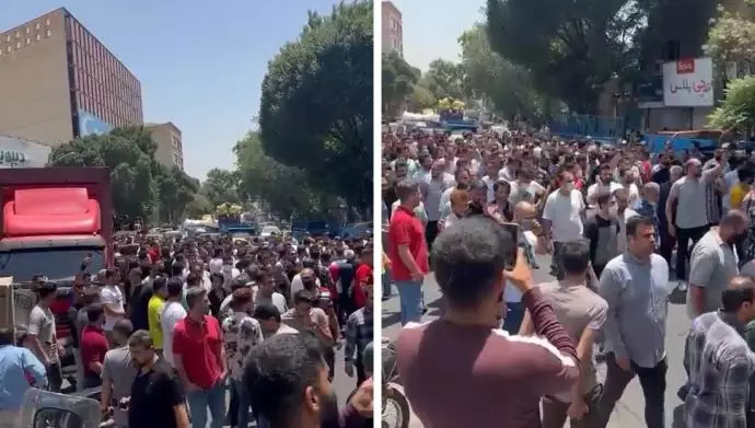 تهران، سه راه امین حضور، تجمع مردم و کسبه معترض در تهران -۲۲خرداد