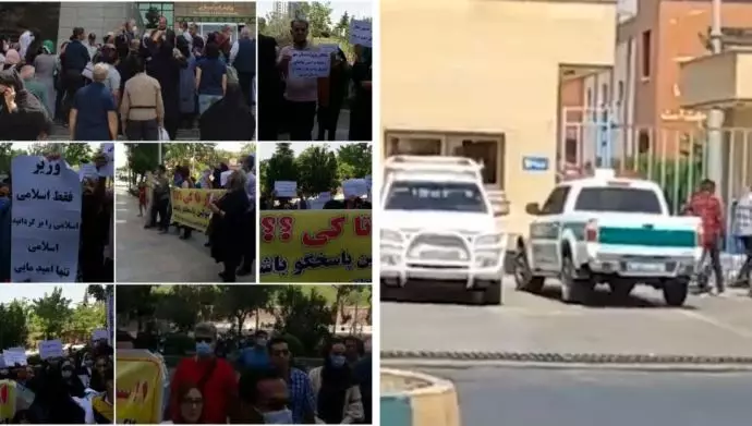 تجمع اعتراضی مالکین مسکن مهر پردیس در تهران و کارگران پتروشیمی امیرکبیر