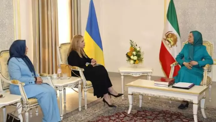 دیدار خانم مریم رجوی با خانم کی‌یرا رودیک نماینده پارلمان و رهبر حزب صدای اوکراین