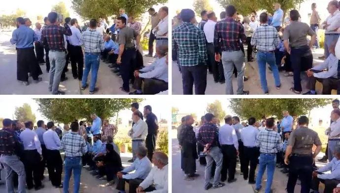 تجمع اعتراضی دامداران قهدریجان همزمان با حضور رئیسی جلاد در اصفهان