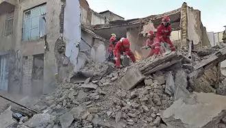 ریزش ساختمان چهار طبقه در کرمانشاه