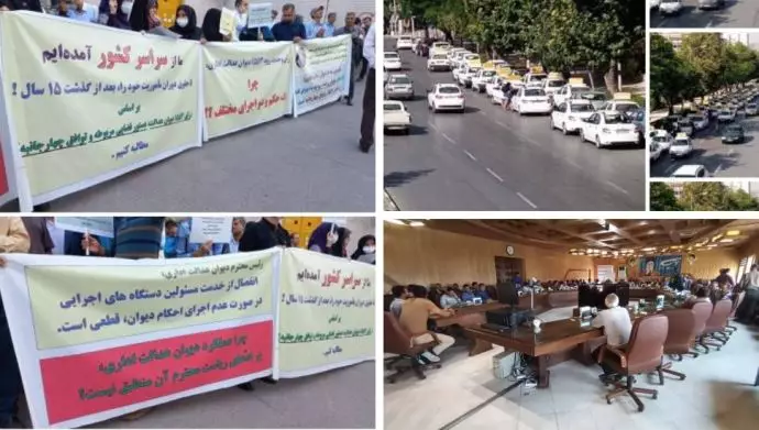 تجمع اعتراضی معلمان مدارس خارج از کشور ومربیان آموزشگاه‌های رانندگی در مشهد