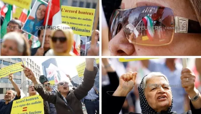 تظاهرات ایرانیان آزاده و هواداران شورای ملی مقاومت در بروکسل