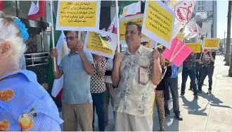 تظاهرات ایرانیان آزاده در لس‌آنجلس علیه معامله شرم‌آور رژیم آخوندی با دولت بلژیک 