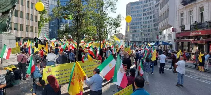 -تظاهرات بزرگ ایرانیان آزاده در بروکسل علیه توافق شرم‌آور دولت بلژیک - 0