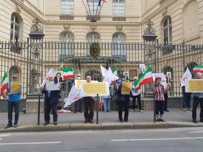 -پاریس - آکسیون ایرانیان آزاده در پاریس علیه معامله شرم‌آور دولت بلژیک با رژیم آخوندی - 0