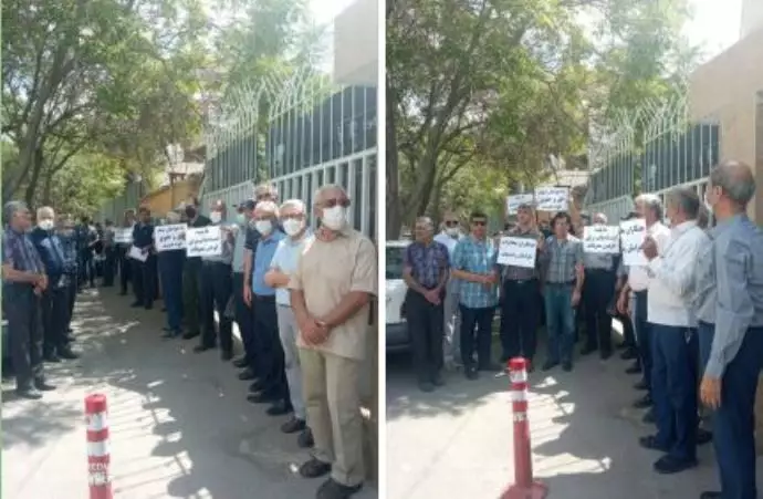 -مشهد -تجمع اعتراضی بازنشستگان مخابرات - یکشنبه ۹ مرداد