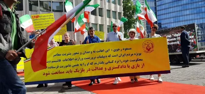 -کسیون اعتراضی ایرانیان آزاده در بروکسل علیه توافق شرم‌آور دولت بلژیک با رژیم آخوندی - 1