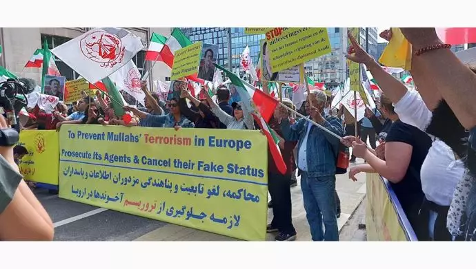آکسیون اعتراضی ایرانیان آزاده در بروکسل 