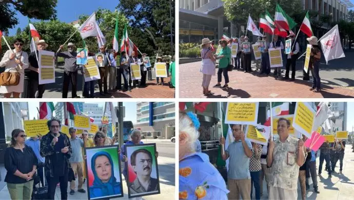 تظاهرات ایرانیان آزاده در لس‌آنجلس و شمال کالیفرنیا