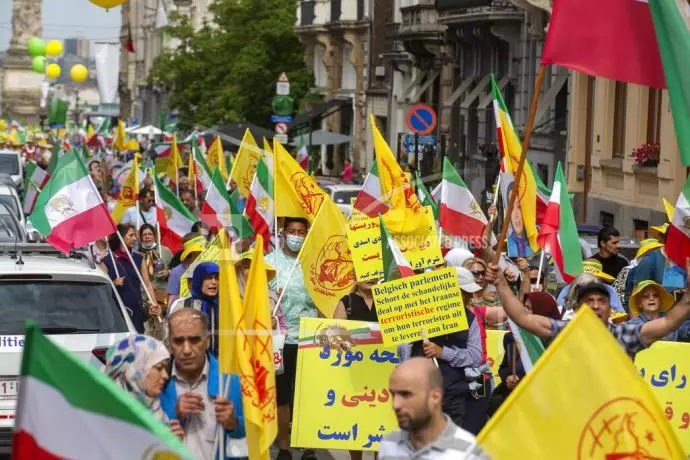 -آسوشیتدپرس: انعکاس تصویری در اعتراض به معاهده بین دولت بلژیک و رژیم ایران در بروکسل - 6
