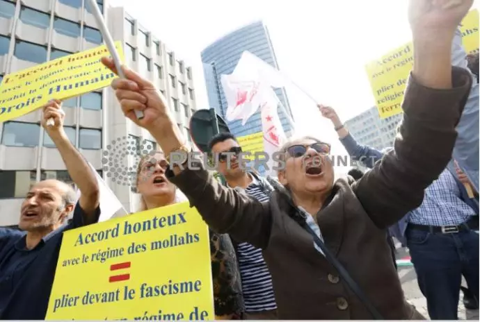 تظاهرات هواداران مقاومت ایران در بروکسل - رویترز - 0