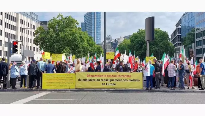 آکسیون اعتراضی ایرانیان آزاده در بروکسل ۱۴تیرماه