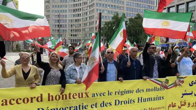 تظاهرات ایرانیان آزاده در بروکسل علیه معامله ننگین دولت بلژیک با رژیم آخوندی