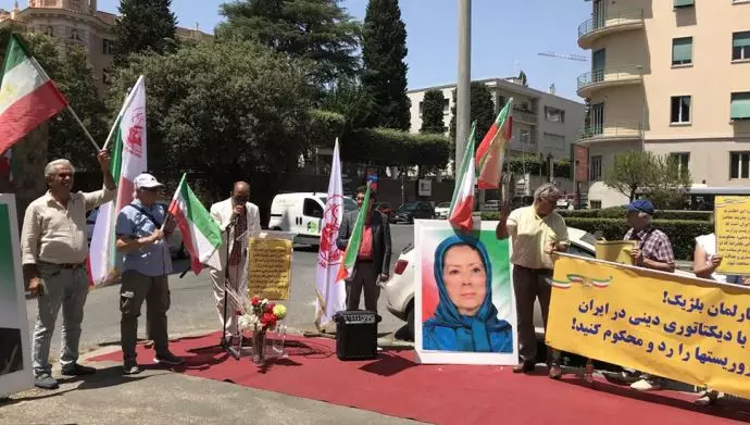 آکسیون اعتراضی ایرانیان آزاده در ایتالیا