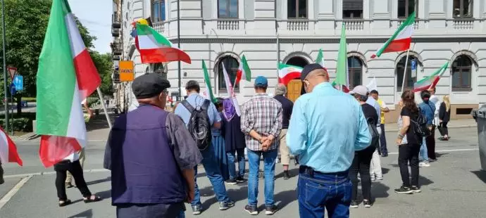 آکسیون اعتراضی ایرانیان آزاده در اسلو علیه معامله ننگین دولت بلژیک با رژیم آخوندی - ۱۵تیرماه