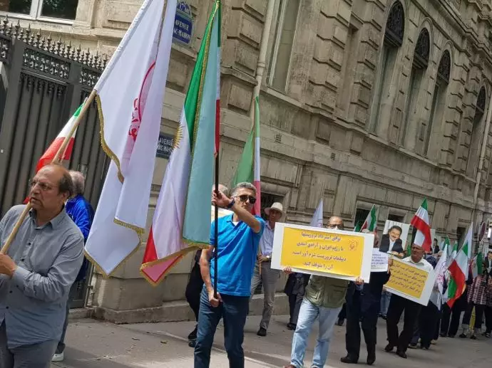 -پاریس - آکسیون ایرانیان آزاده در پاریس علیه معامله شرم‌آور دولت بلژیک با رژیم آخوندی - 4