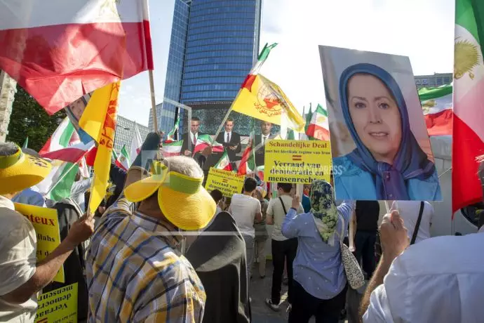 -آسوشیتدپرس: انعکاس تصویری در اعتراض به معاهده بین دولت بلژیک و رژیم ایران در بروکسل - 11