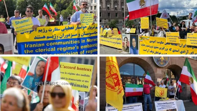 تحصن و آکسیونهای اعتراضی ایرانیان آزاده در کشورهای مختلف جهان