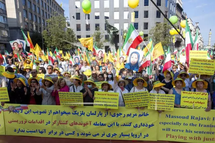 -آسوشیتدپرس: انعکاس تصویری در اعتراض به معاهده بین دولت بلژیک و رژیم ایران در بروکسل - 8