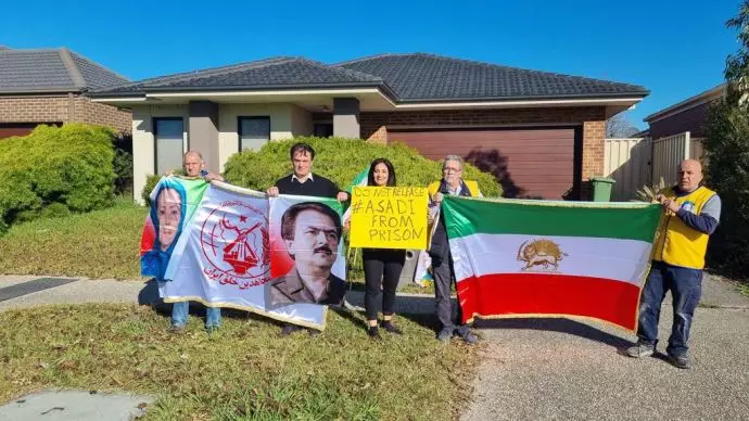 آکسیون ایرانیان آزاده در ملبورن استرالیا، مقابل کنسولگری بلژیک در اعتراض به معامله ننگین دولت بلژیک با رژیم آخوندی - ۱۷تیرماه