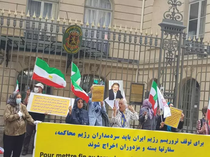 -پاریس - آکسیون ایرانیان آزاده در پاریس علیه معامله شرم‌آور دولت بلژیک با رژیم آخوندی - 5