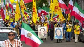 انعکاس آسوشیتدپرس تصویری در اعتراض به معاهده بین دولت بلژیک و رژیم ایران در بروکسل